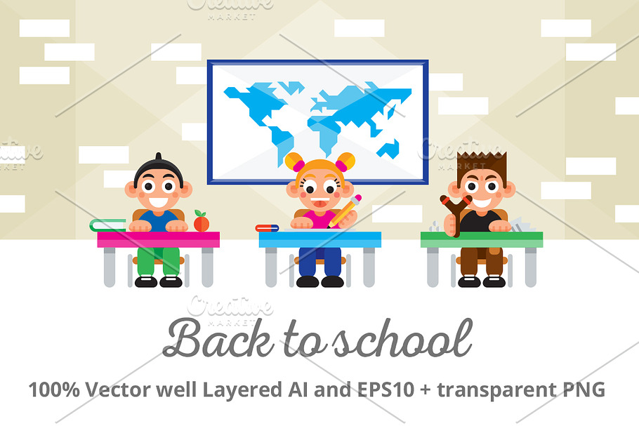 Back to School Vector Clipart in Illustrations - product preview 8