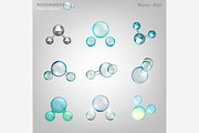Water molecules set