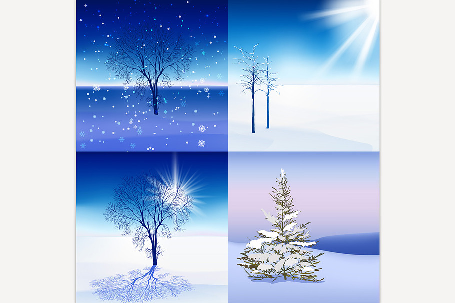 Winter Landscape Set in Illustrations - product preview 8