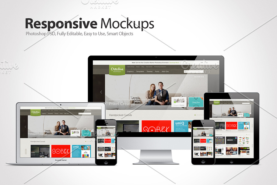 10 Responsive Web Mockups in Mobile & Web Mockups - product preview 8