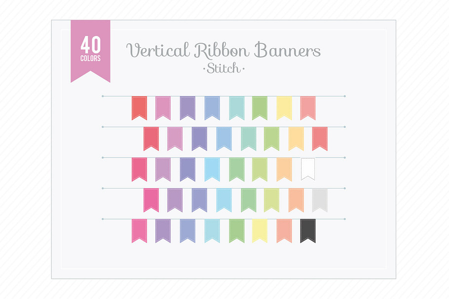 Vertical Ribbon Banners Stitch