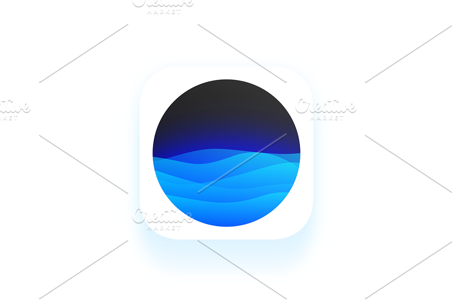 Wave icon in Graphics - product preview 8