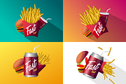Vector fast food creative poster