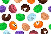 Halloween seamless pattern sweets