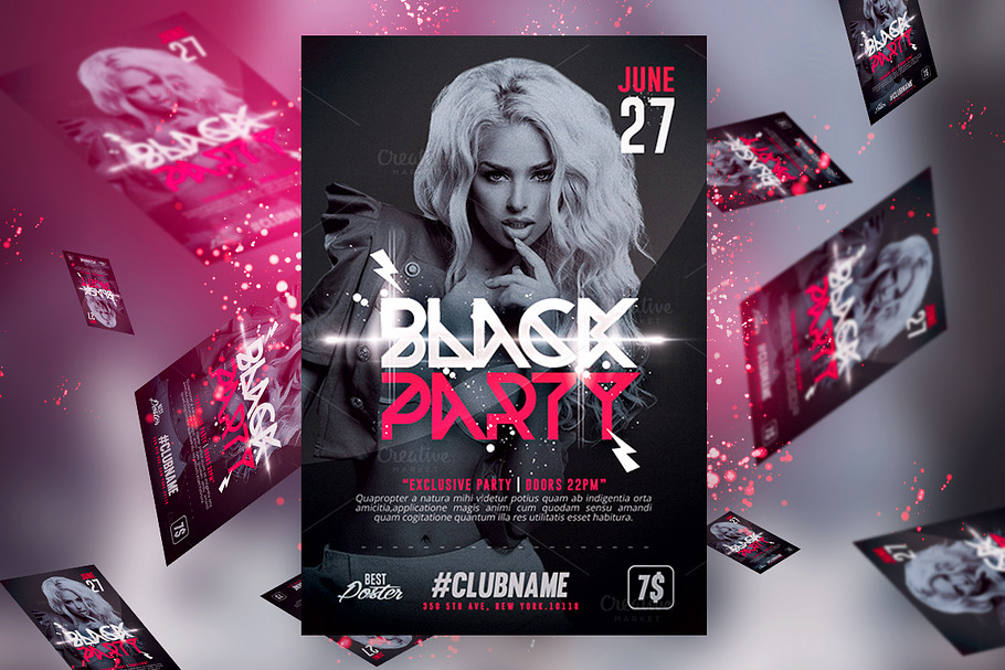 Black Party | Flyer Templates in Flyer Templates - product preview 8