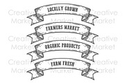 Farmers market emblem ribbons
