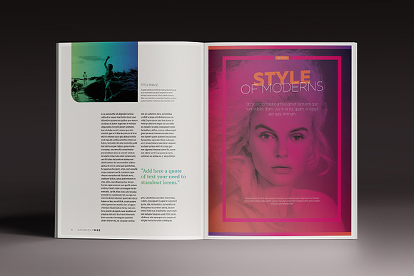 Gradient Magazine Indesign Template in Magazine Templates - product preview 3
