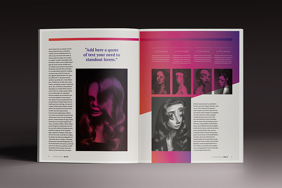 Gradient Magazine Indesign Template in Magazine Templates - product preview 4