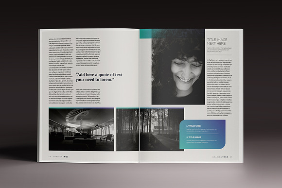 Gradient Magazine Indesign Template in Magazine Templates - product preview 7