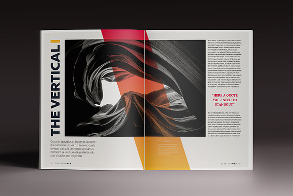 Gradient Magazine Indesign Template in Magazine Templates - product preview 8