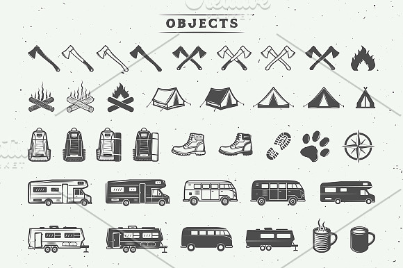 Camping outdoor logo creation kit  in Logo Templates - product preview 3