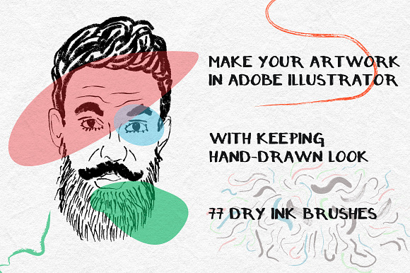Dry Ink Brushes in Photoshop Brushes - product preview 1