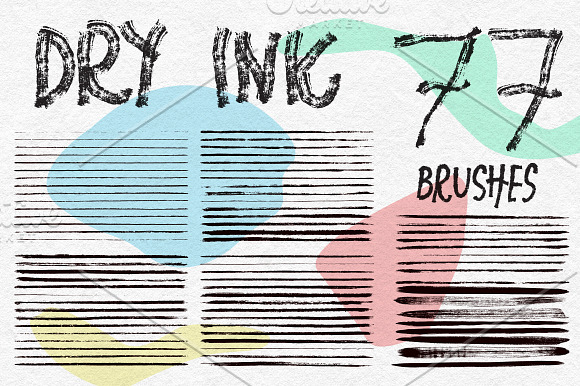 Dry Ink Brushes in Photoshop Brushes - product preview 2