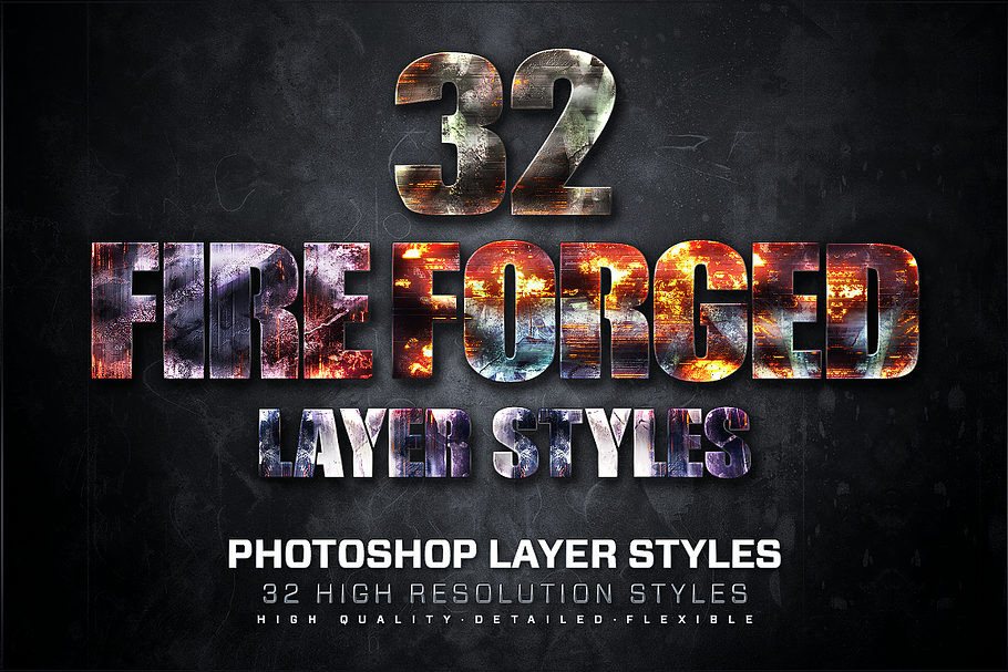 32 Fire Forged Layer Styles 2