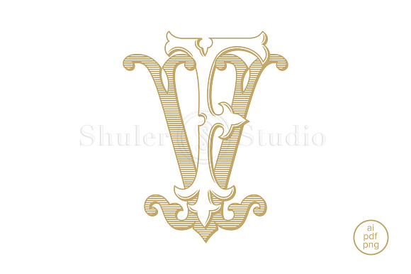 FV Monogram VF Monogram in Logo Templates - product preview 1