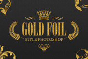 36 Gold Foil Style Photoshop
