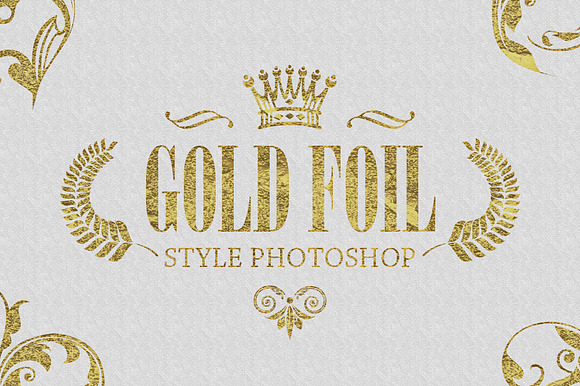 36 Gold Foil Style Photoshop in Photoshop Layer Styles - product preview 1