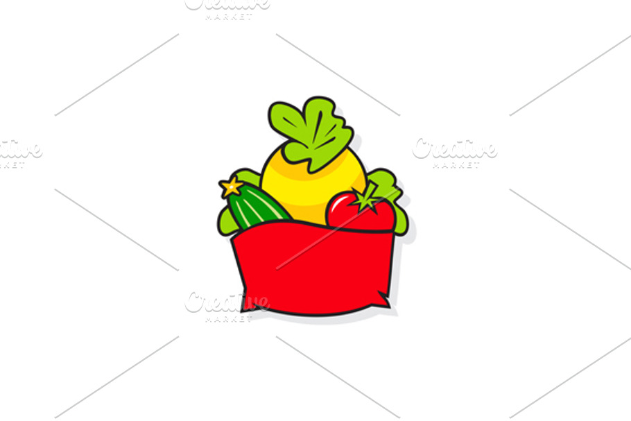 Basket with vegetables. Harvest