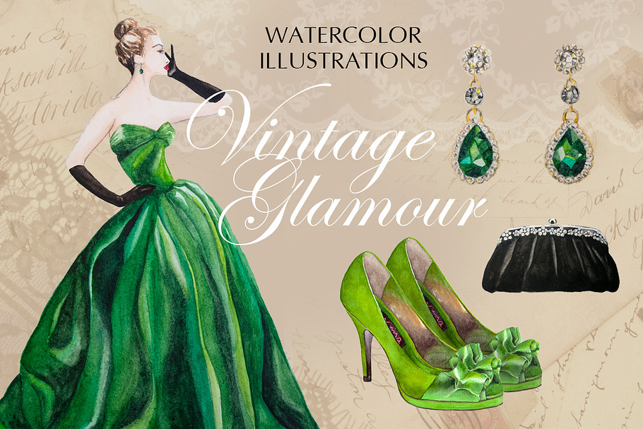 Vintage Glamour Emerald Collection
