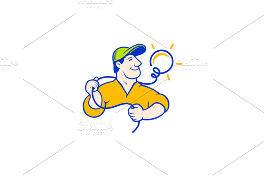 Electrician  in Logo Templates - product preview 8