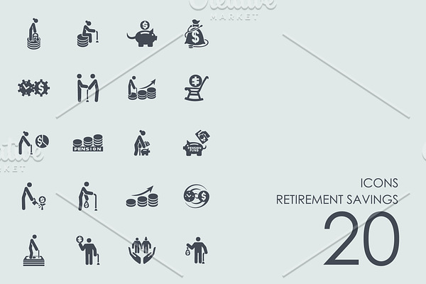 Retirement Savings icons