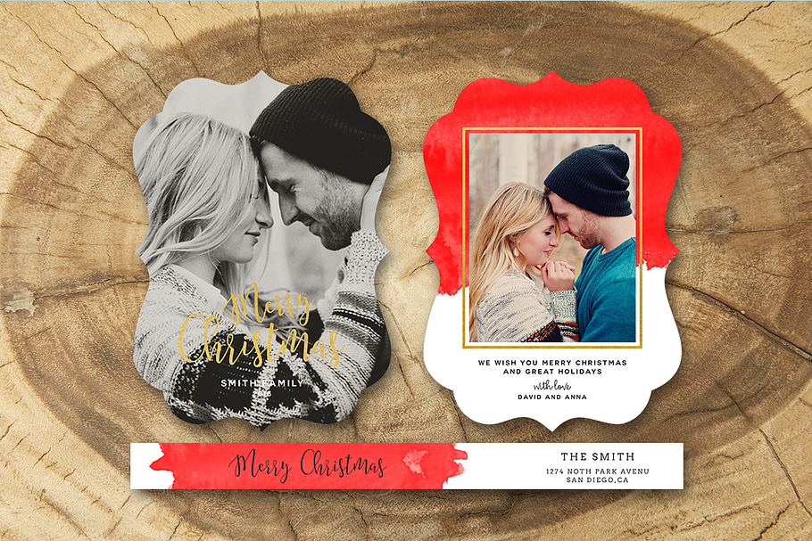 Christmas Card Template 032 in Card Templates - product preview 8