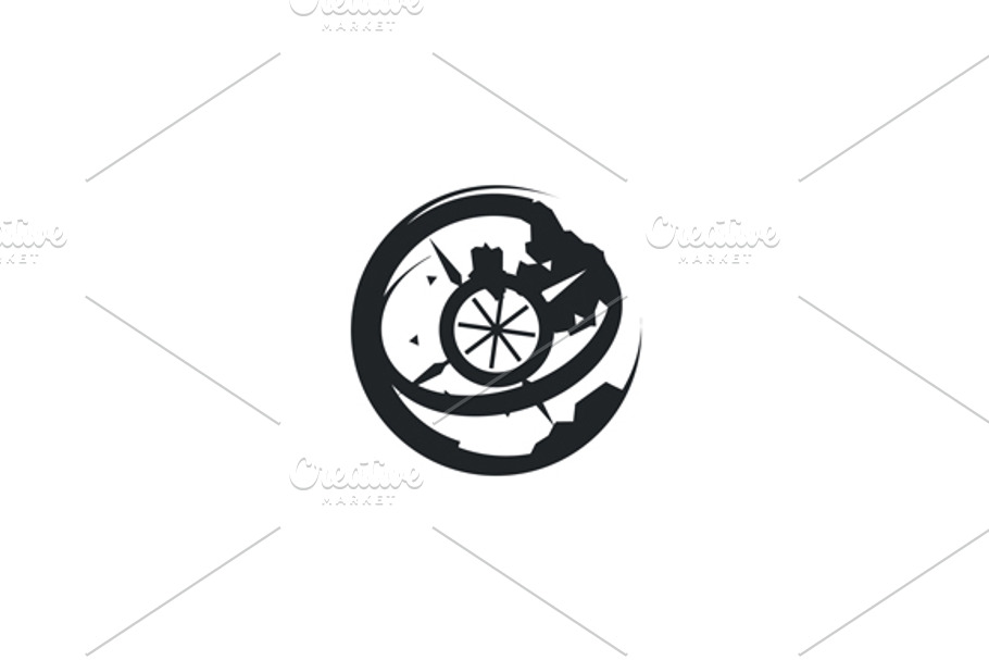 Globe with wind rose  in Logo Templates - product preview 8