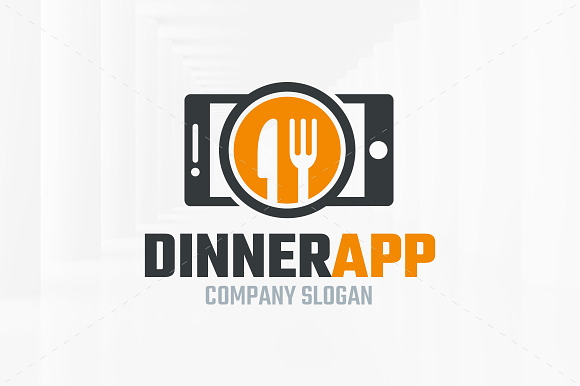 Dinner App Logo Template in Logo Templates - product preview 1