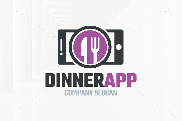 Dinner App Logo Template in Logo Templates - product preview 2