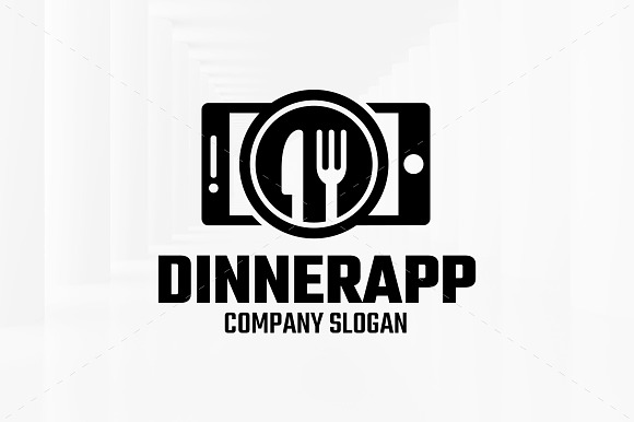 Dinner App Logo Template in Logo Templates - product preview 3