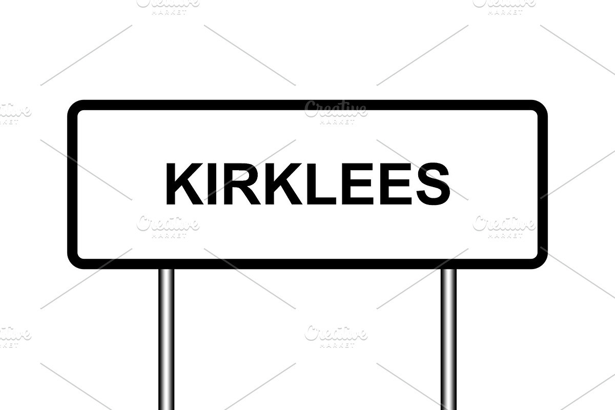UK town sign illustration, Kirklees in Graphics - product preview 8