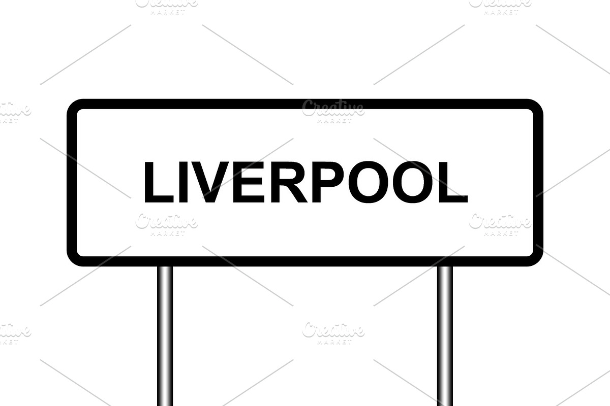 UK town sign illustration, Liverpool in Graphics - product preview 8
