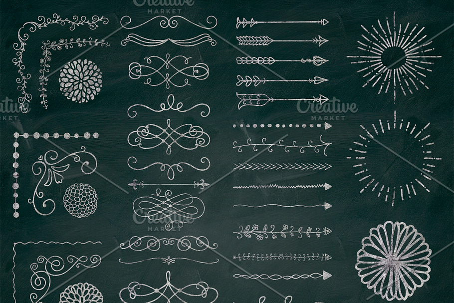 50 PNG Chalk Drawing Elements