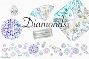 Diamonds - Watercolor Elements
