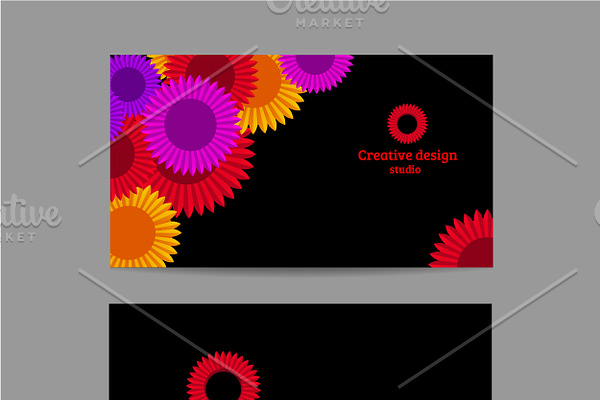Creative business horizontal card