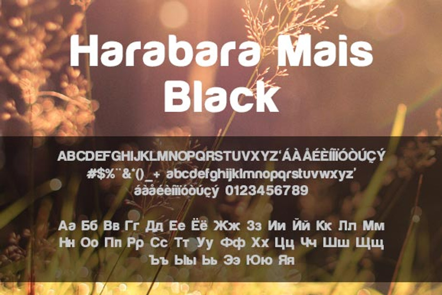 Harabara Mais Black in Sans-Serif Fonts - product preview 8