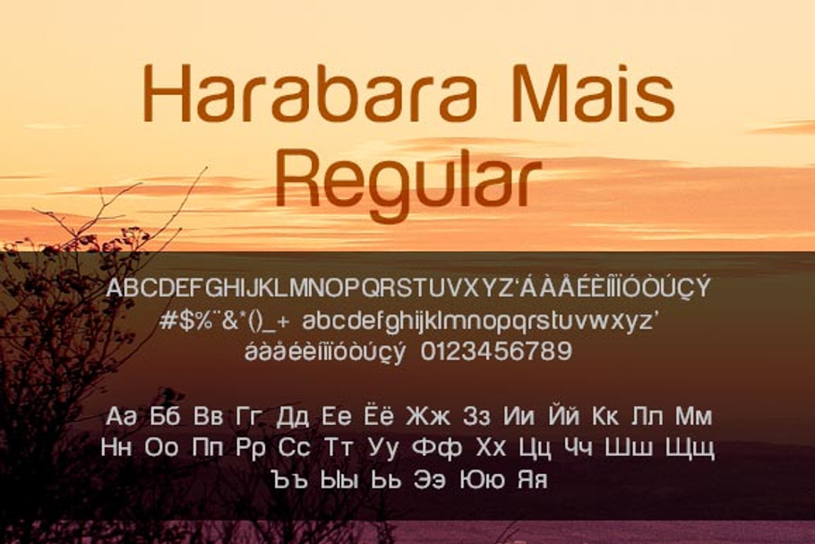Harabara Mais Regular in Sans-Serif Fonts - product preview 8