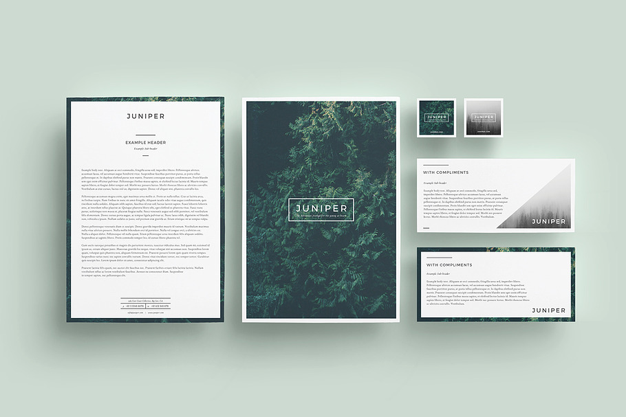 J U N I P E R  Letterhead + Comps in Stationery Templates - product preview 8