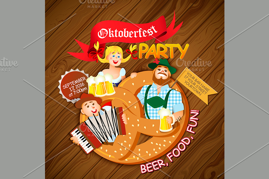 Oktoberfest party flyer in Flyer Templates - product preview 8