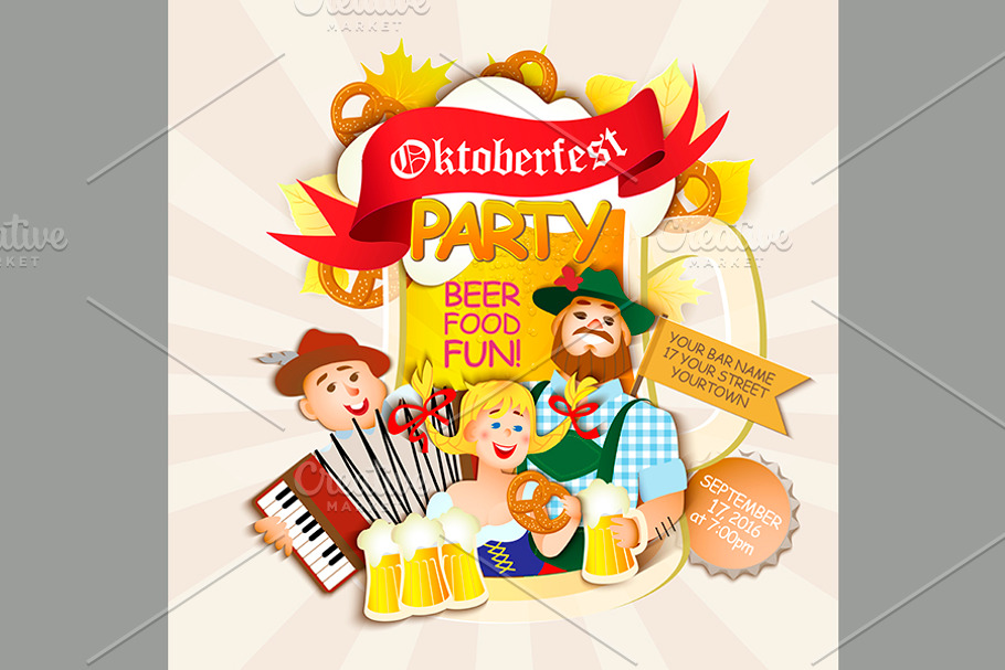 Oktoberfest party flyer in Flyer Templates - product preview 8