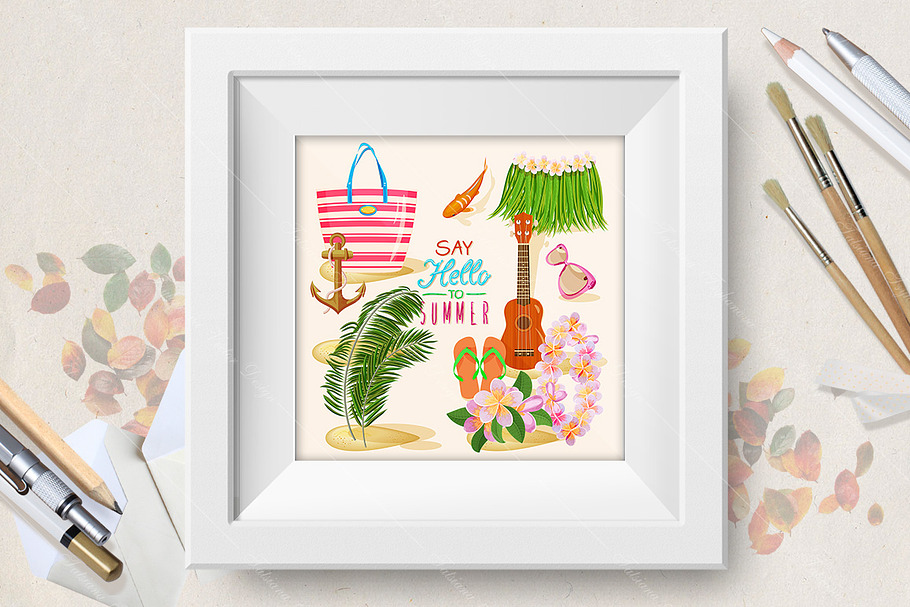 Set of Summer holidays illustrations in Illustrations - product preview 8