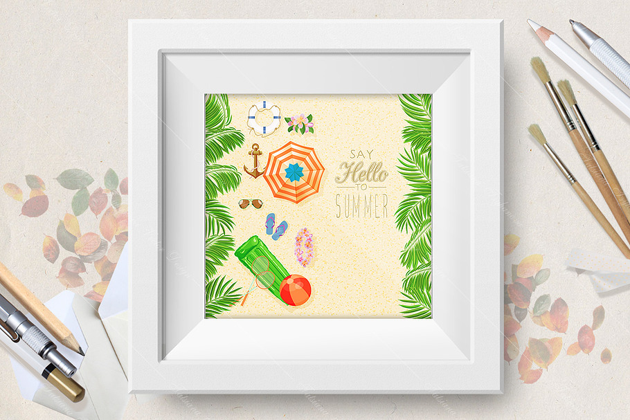 Seaside view on sunny day  in Illustrations - product preview 8
