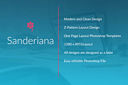 Sanderiana One-Page Portfolio - PSD