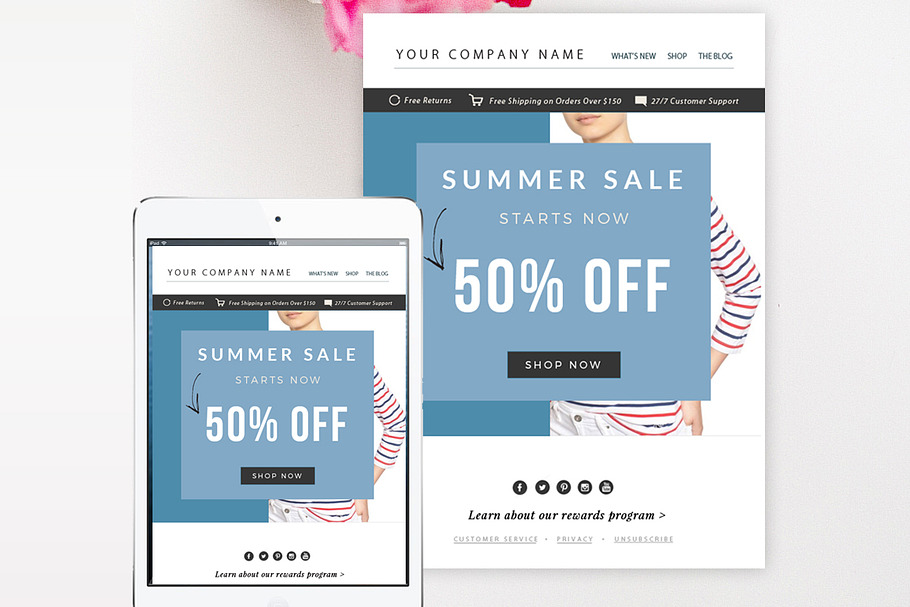 Sale Email Template PSD