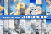20 SKY CLOUDS Photo Backgrounds