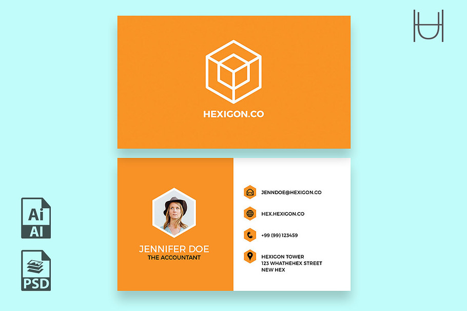 Hexigon - Business Card Template