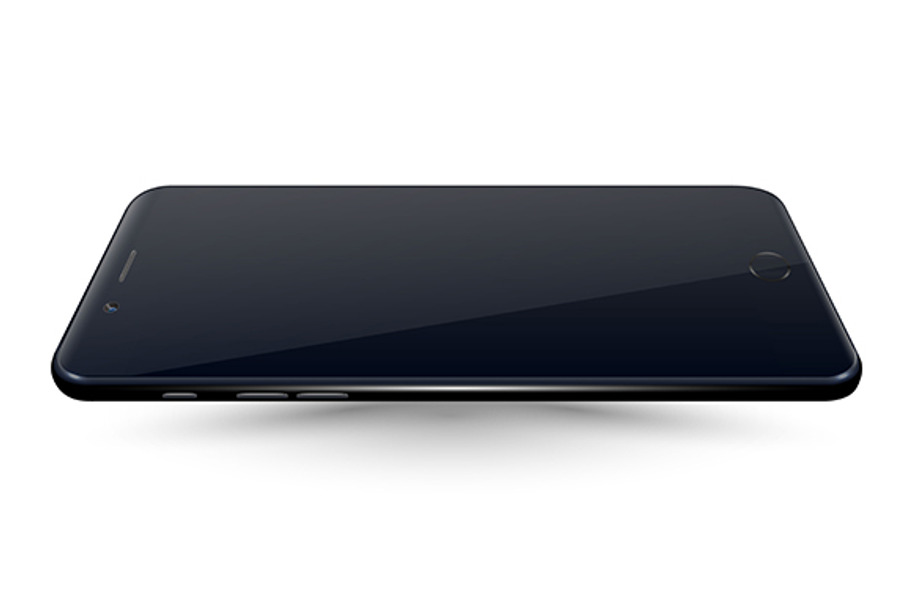 iPhone 7 Mockup. Jet black.