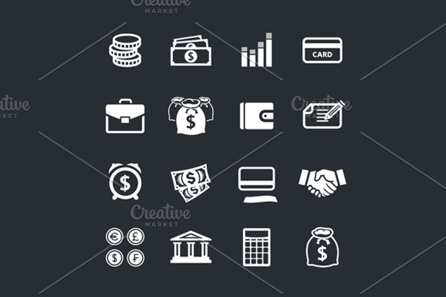 Money finance in Icons - product preview 8