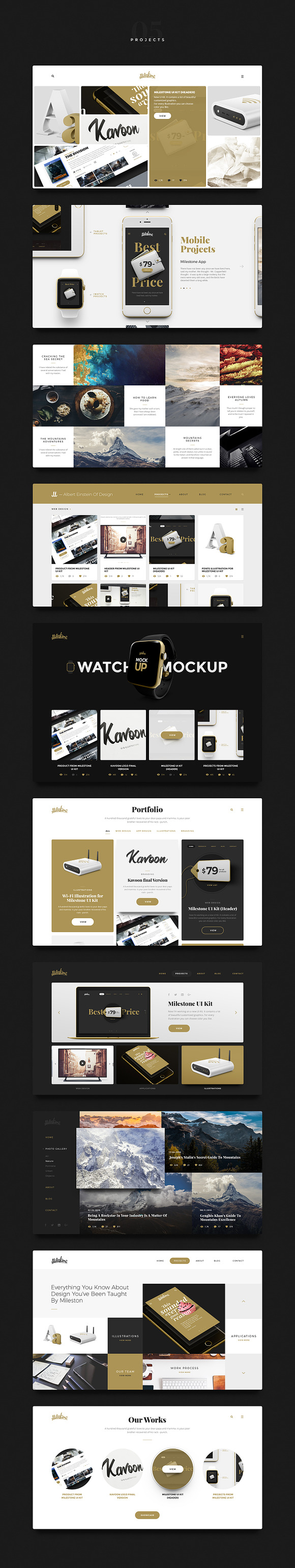 -50% Sale. Milestone UI Kit in UI Kits and Libraries - product preview 10