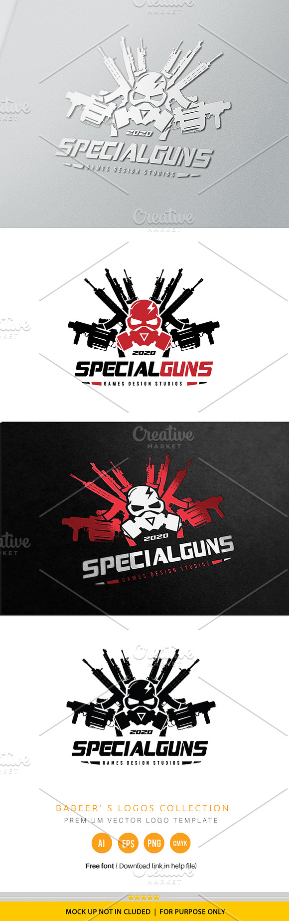 Special Guns Logo in Logo Templates - product preview 1